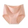 Atacado de fábrica algodão novo cor sólida respirável cintura alta roupa íntima barriga quadril macio jacquard calcinhas femininas mulheres