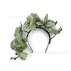 Amazon Supply tocado de hilo de cáñamo para novia diadema de malla accesorios para el cabello diadema de dama europea y americana diadema de Halloween