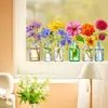 Película Eletrostática Transparente para Vidro Residencial, Sem Cola, Película para Janela sem Marcas, Impermeável e Resistente a Arranhões, Adesivos Florais e de Animais para Janela
