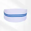Gorro de Enfermera Gorro de Cola de Milano Blanco Rosa Azul Médico Aprendizaje Prácticas Jefa de Enfermeras Quirófano Barras Finas Gruesas