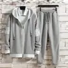 Conjunto esportivo casual para homens, conjunto de duas peças para primavera e outono, estilo coreano, leve, jaqueta esportiva versátil, uniforme de classe masculina, em estoque