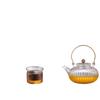 Tetera de Vidrio de Borosilicato Alto con Mango de Madera de Bambú Tetera de Vidrio para Té Estufa de Té con Velas Tetera Doméstica de Gran Capacidad con Mango