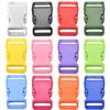 Fivela plástica colorida 20mm para proteção ambiental, fivela de laço para item de pet, fivela para corda de guarda-chuva, fivela de fita para pulseira, acessórios para bagagem