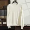 Nuevo suéter de cachemira para hombre de cuello redondo, amigable con la piel, para otoño e invierno, suéter de punto holgado casual de negocios, capa base de cachemira