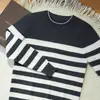 Suéter de Cashmere Listrado com Gola Redonda Novo para Outono e Inverno Masculino, Suéter Básico de Tricô Color-Blocking Casual Fashionável, Peça Básica Simples para Usar por Baixo