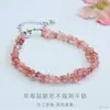 Pulsera Colgante de Cristal Natural Jueyu Forma Irregular Piedra Triturada Color Hielo Piedra Preciosa Venta al por Mayor S6012801