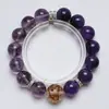 Pulseira de Cristal Uruguai Natural Escuro Flor de Cerejeira Fantasia Som e Luz para Mulheres, Pulseira Versátil de Folha de Ouro Carpa Atacado