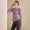 Ropa de Entrenamiento Pilates Ropa de Yoga Top Deportivo de Otoño para Mujer Camiseta de Manga Larga para Correr de Secado Rápido Conjunto de Ropa de Fitness Cintura Ajustada
