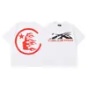 2025 Camiseta Casual Holgada Retro de Manga Corta Unisex Tendencia Americana High Street Estrella del Infierno Infierno Estampado Pesado