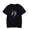 Verano urbano ocio día hombre camiseta ataque titán ataque negro caricatura impresa niña manga corta algodón