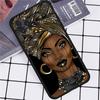 Funda para iPhone 15 Funda para teléfono de dibujos animados pintada a mano Niña Tambor africano Étnica