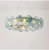 Lustre vintage de sala de estar em Murano estilo francês, luz principal de luxo leve, luminária criativa colorida de vidro de designer para sala de jantar e quarto