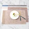 Ventas Directas de Fábrica Manteles Individuales de Tela y Cuero Manteles para Restaurante Hotel Comida Occidental Manteles Cuadrados Impermeables y a Prueba de Aceite Manteles Individuales Aislantes