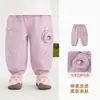 Kaka Panda Moda Infantil Calças Tecidas Infantis Calças Casuais Meninos Roupas de Outono Meninas Calças Longas de Algodão Puro Outono Bebê Tendência