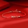 Pulsera Koi de la Ciudad Prohibida Estilo Retro Femenino Plata de Ley s925 Pulsera Tejida con Cuerda Roja Mascota