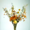 Ramo de Flores Secas en Jarrón de Vidrio, Flores Reales, Decoración Secada al Aire, Decoración Natural para Sala de Estar, Arreglo Floral, Decoración de Escritorio, Lujo Ligero para la Sala de Estar