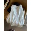 Camisa blanca de manga larga para mujer con cuello de encaje estilo francés, principios de otoño, alta gama, lujo ligero, estilo delicado, elegante top para commuting
