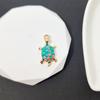 Fabricantes transfronterizos de colgantes de tortuga con impresión de gotas de aceite de aleación DIY, joyería de dibujos animados de moda, pendientes, llaveros y colgantes.