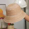 Sombrero de Paja Tejido de Lino para Mujer 2026 Nuevo Sombrero de Cubo para Circunferencia de Cabeza Grande Sombrero de Ala Ancha para Protección Solar de Moda para Exteriores