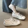 Zapatos de entrenamiento plateados de piel de oveja, colección de otoño nueva, zapatos casuales estilo Mary Jane muy populares para mujer