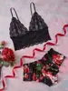 Conjunto de lencería sexy transfronterizo europeo y americano para Amazon y AliExpress, sujetador de encaje seductor transparente y falda corta para coquetear