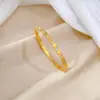 [Aço titânio de corpo inteiro] Europeu e Americano INS Vento cheio de diamante pulseira de aço titânio minimalista cross-border retro moda jóias de aço inoxidável