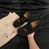 Sapatos Mary Jane de bolinhas retrô, sapatilhas femininas de cadarço com bico fino, novo estilo 2026, com salto oculto, sapatilhas, sapatos femininos estilo francês