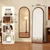 Espejo de cuerpo entero estilo vintage para uso doméstico, espejo de alta gama de lujo ligero, espejo de pie para pared, espejo de tocador retro para el dormitorio de las niñas, popular en línea