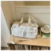 Nova bolsa de viagem estilo coreano com padrão de estrela e lua, com compartimento separado para sapatos, bolsa de armazenamento de bagagem, bolsa de ombro e transversal para academia