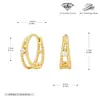 Aretes de Plata de Ley S925 al por Mayor Fábrica de Origen Borde de Perlas Doble Fila Simple Adorno de Oreja Incrustado con Circonita Suministro Exclusivo Transfronterizo En Stock