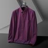 Nova Camisa Longa Solta de Outono para Homens Tamanho Grande Peso Extra Tamanho Plus Casual de Negócios Camisa Longa Lixada para Homens