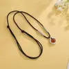 Fivela de Segurança Heji Xiangyun Colar de Casal Novo Estilo Chinês Design da Tendência Nacional Ágata Bodhi Pulseiras Masculinas e Femininas