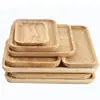 Bandeja Rectangular de Madera Maciza de Roble Grabado Plato Rectangular Hotel Cuenco de Ensalada Estilo Japonés Plato de Madera Logo Personalizado