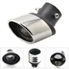 Automóvil General Tiburón con Cola de Red Garganta Tubo de Escape Modificado Boquilla de Cola Acero Inoxidable Garganta de Cola Silenciosa Plata Negro Curva Recta