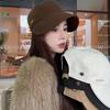 Sombrero de pescador coreano para mujer con textura de gofre, adelgazante para la cara, adecuado para salidas, sombrero versátil casual para montar con ala ancha