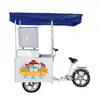 Triciclo de Pedales para Vender Helados, Bicicleta de Marcha Atrás para Venta Ambulante, Bebidas Frías, Té de Leche, Exportación de Café