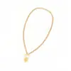Amazon Collar Nuevo Transfronterizo Carta Colgante en Forma de Corazón de Acero Inoxidable Hebilla Collar de Temperamento de Moda Versátil