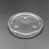 Disco de Vidro Simples Coluna de Disco de Três Pontos Bandeja de Cera Bandeja Redonda Chassi de Vidro Base para Vela Decoração de Mesa de Hotel