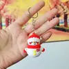 Nuevo Llavero Navideño Lindo de Papá Noel, Reno, Muñeco de Nieve, Llavero de Dibujos Animados, Colgante para Coche, Venta al por Mayor