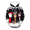Festival de Navidad Otoño e Invierno Nuevo Europeo y Americano Divertido Halloween Calabaza Impresión Digital 3D Nochebuena Sudadera con Capucha Hombre