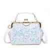 Bolso Estilo Coreano Nuevo 2022 Bolso de Hombro de Moda Popular Textura de Lentejuelas Bolso de Mano Tipo Concha