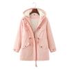 D733 Ropa de Algodón con Capucha y Forro Polar para Mujer Talla Europea
