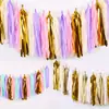 Bandeirola de Tassel de Papel DIY Decoração de Festa de Aniversário Tassel de Papel Casamento Natal Arranjo Decoração para Pendurar no Fundo