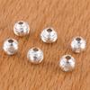 Fabricantes de materiais DIY feitos à mão atacado joias de prata prata S925 contas torcidas esculpidas contas soltas contas redondas