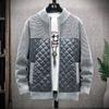Nova Jaqueta Suéter Casual Masculina de Comércio Exterior Outono e Inverno Versátil Cardigan Espessado com Forro de Fleece