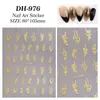 Pegatinas para Uñas de Dedo Calavera de Halloween Planas Adhesivas Calavera Oscura Uñas DIY Pegatinas de Arte para Uñas Joyería Estilo Dh