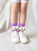 Calcetines de Color Sólido de Pierna Recta Estilo Primavera y Otoño para Niños con Ojos Grandes