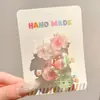 Pinza para el pelo con lazo dulce y femenino, pinza lateral para flequillo para niños, linda pinza de pico de pato para cabello suelto, accesorio para el cabello