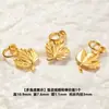 Plata 925 Accesorios DIY Pulsera Pulsera Chapado en Oro Ramas Doradas Hojas de Jade Hojas de Arce Accesorios Pulsera Colgante Pequeño