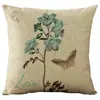 Funda de almohada moderna minimalista de plantas y flores Amazon Home Sala de estar Sofá Cama Funda de almohada para reposacabezas Funda de cojín Lino